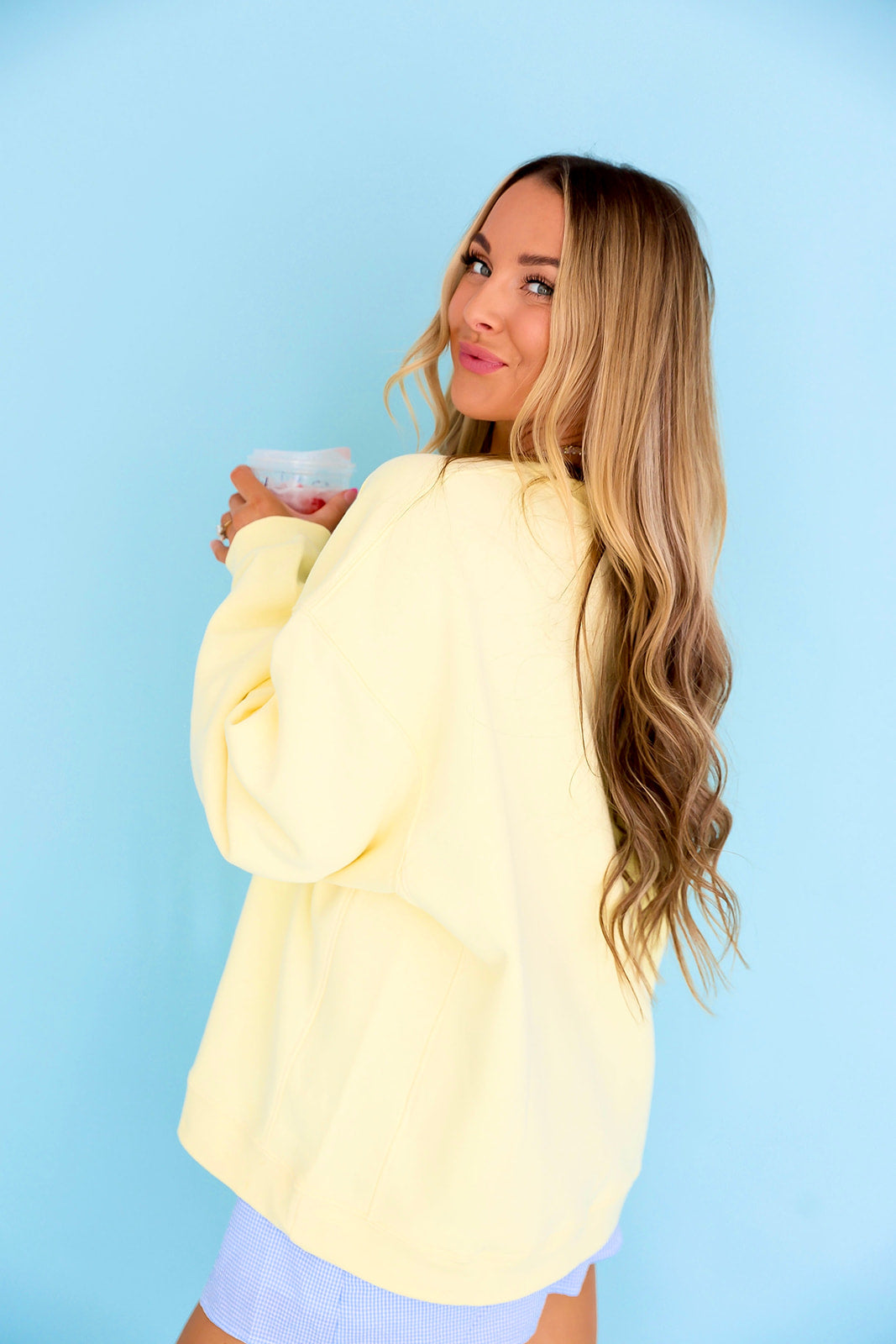 Motherly Love Patch Sweatshirt – Butter Yellow