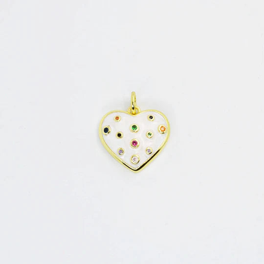 Multi Dot Heart Charm