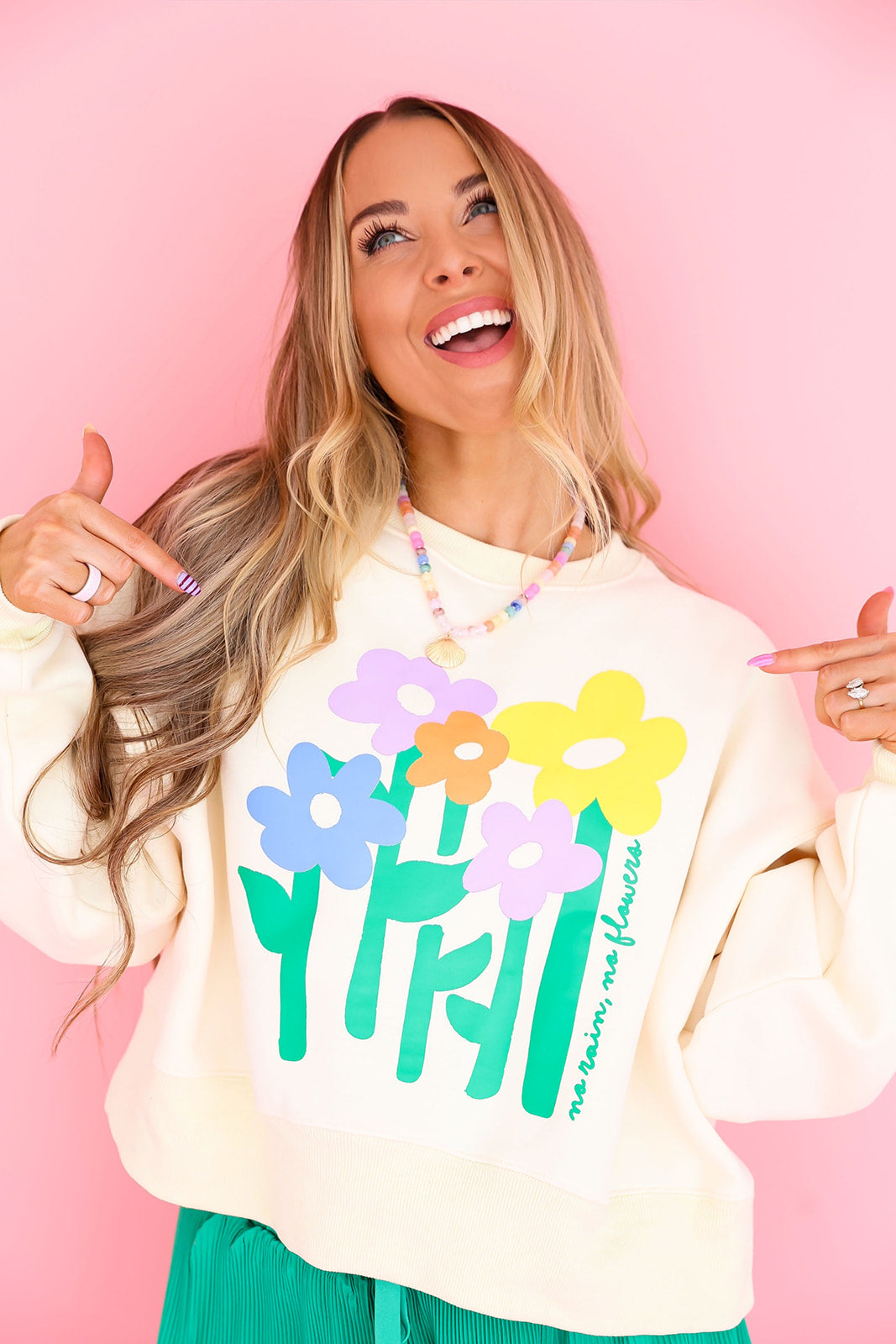 No Rain, No Flowers Crop Sweatshirt