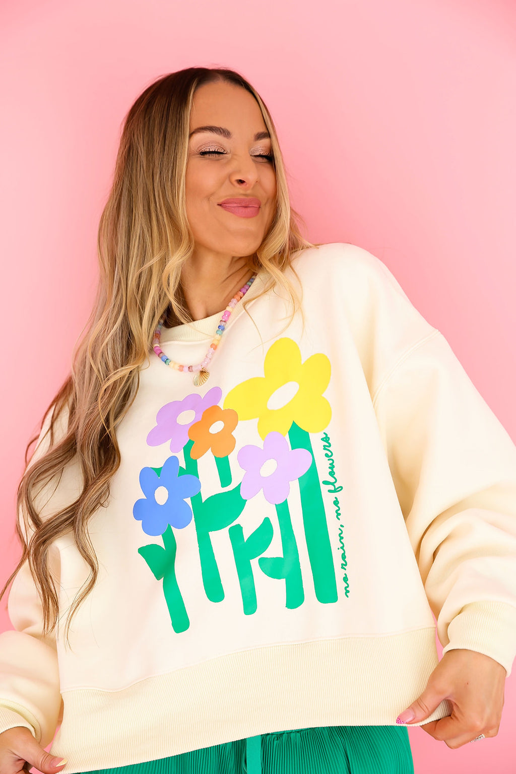 No Rain, No Flowers Crop Sweatshirt