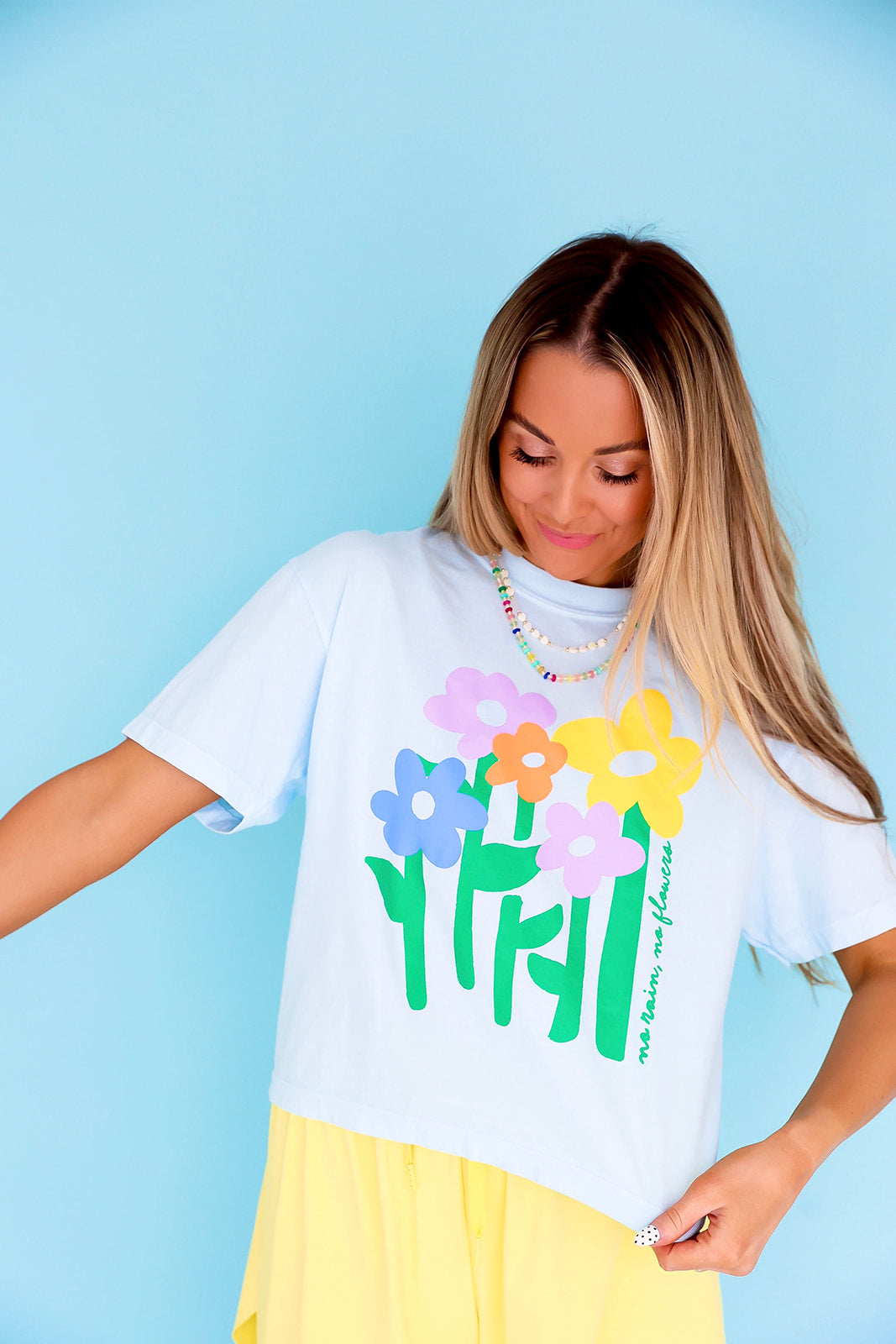 No Rain, No Flowers Crop Tee