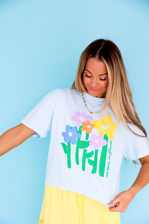 No Rain, No Flowers Crop Tee