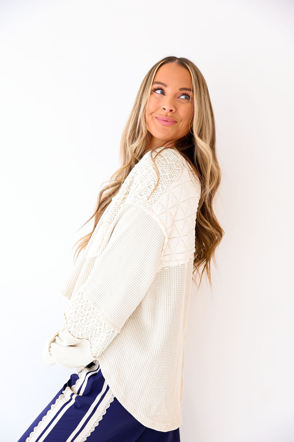 Oatmeal Patchwork Pullover