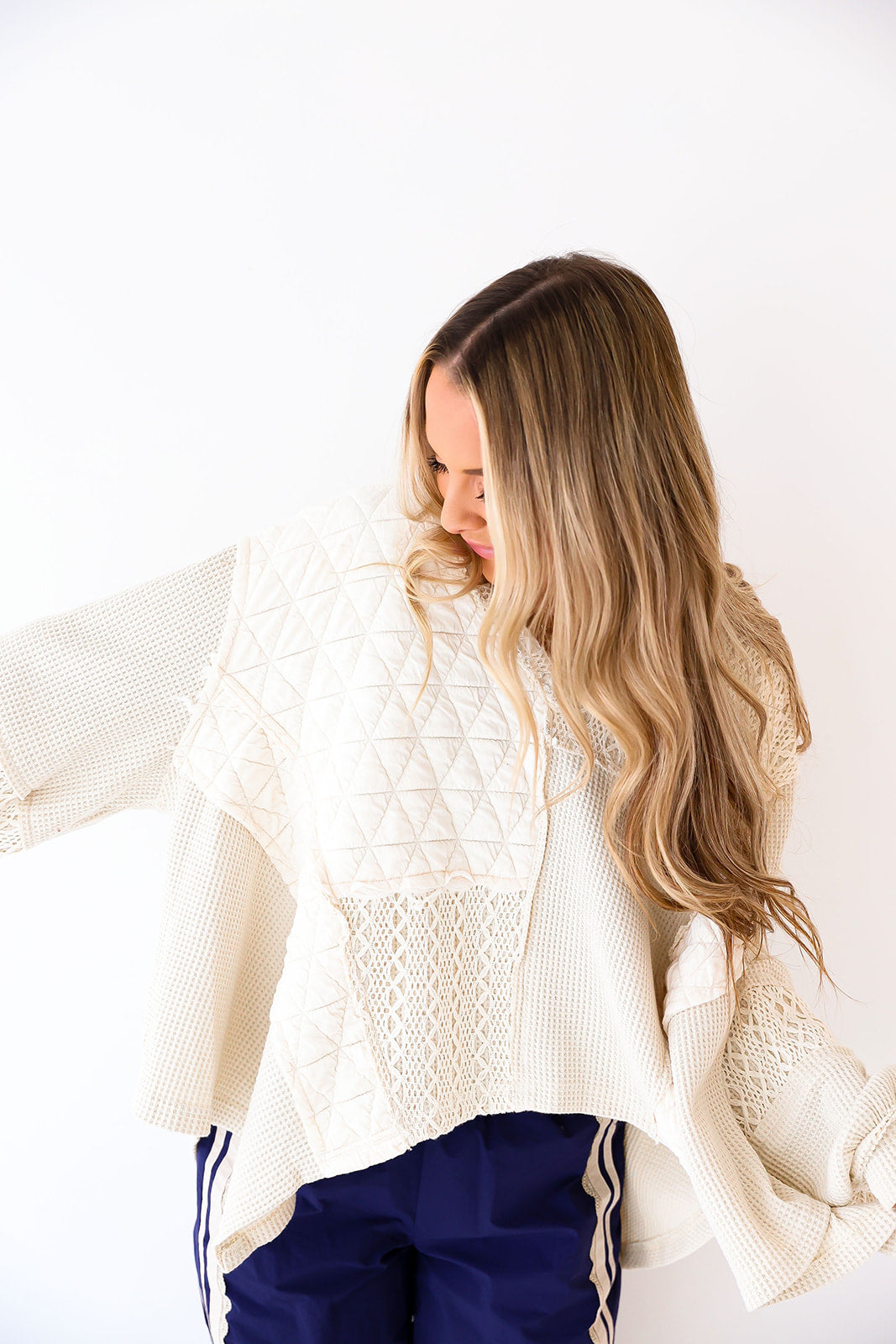 Oatmeal Patchwork Pullover