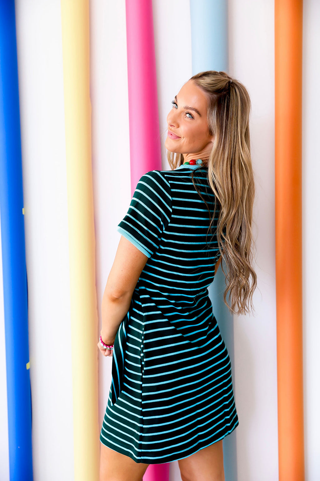 Office Hours Stripe Dress