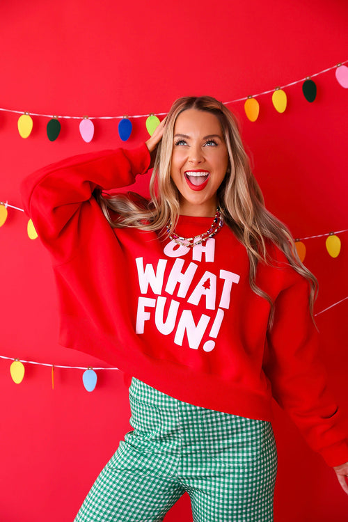 Oh What Fun Crop Sweatshirt