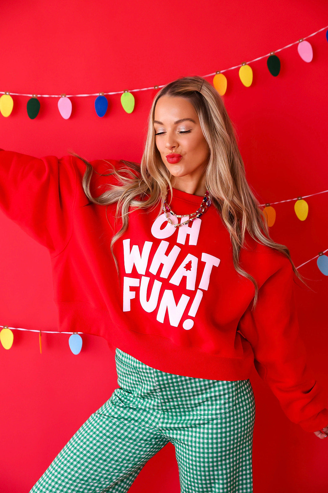 Oh What Fun Crop Sweatshirt