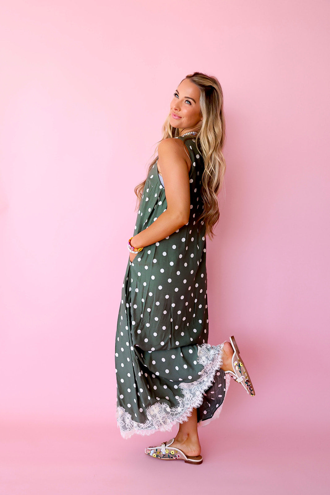 Olive Orchard Polka Dot Dress