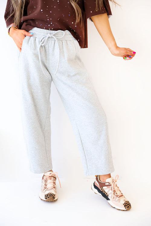 On Repeat Barrel Sweatpants – Grey Restock