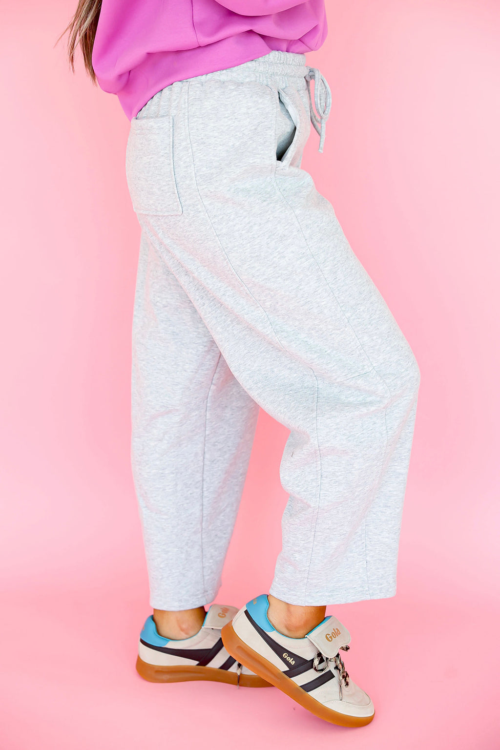 On Repeat Barrel Sweatpants – Grey