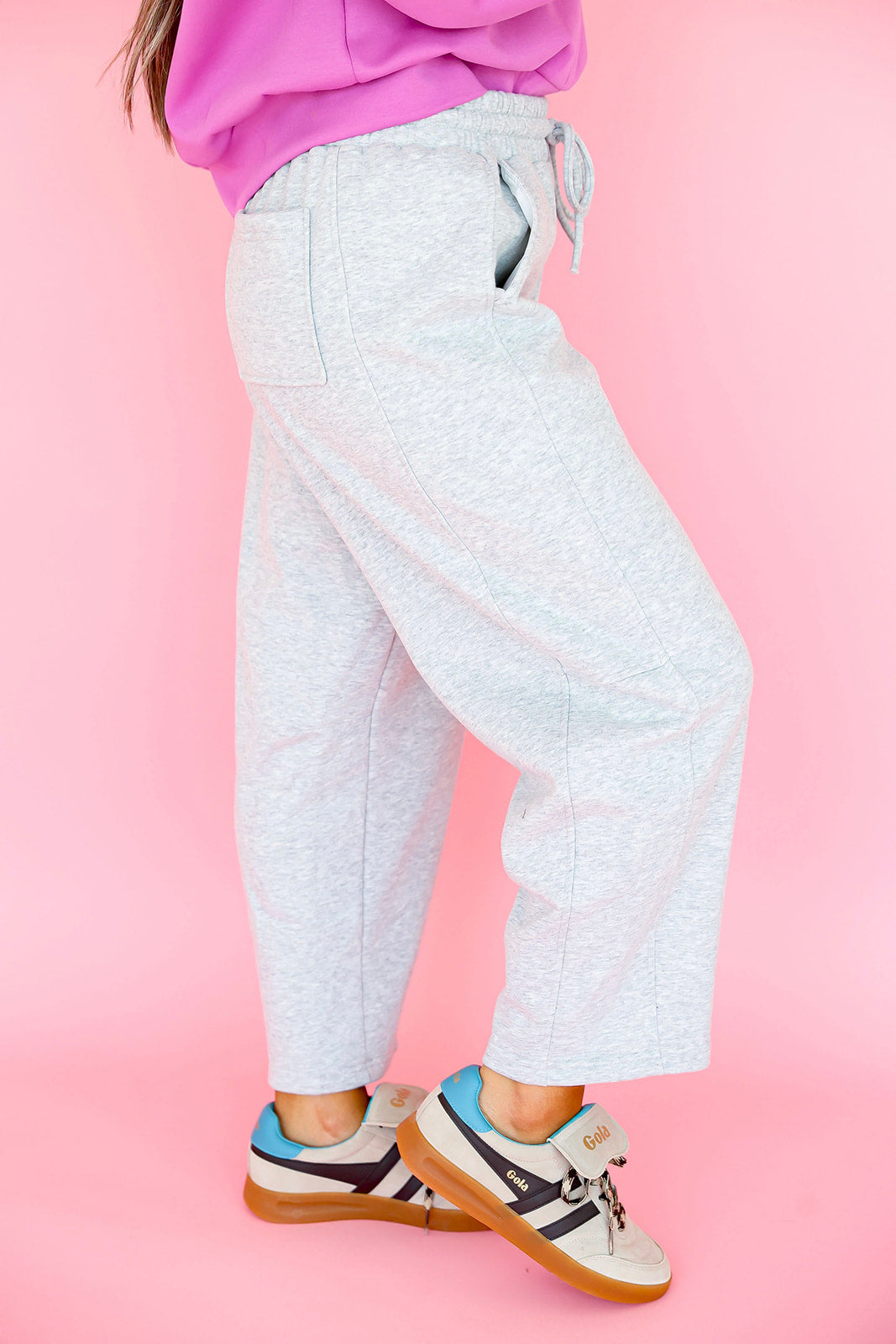 On Repeat Barrel Sweatpants – Grey