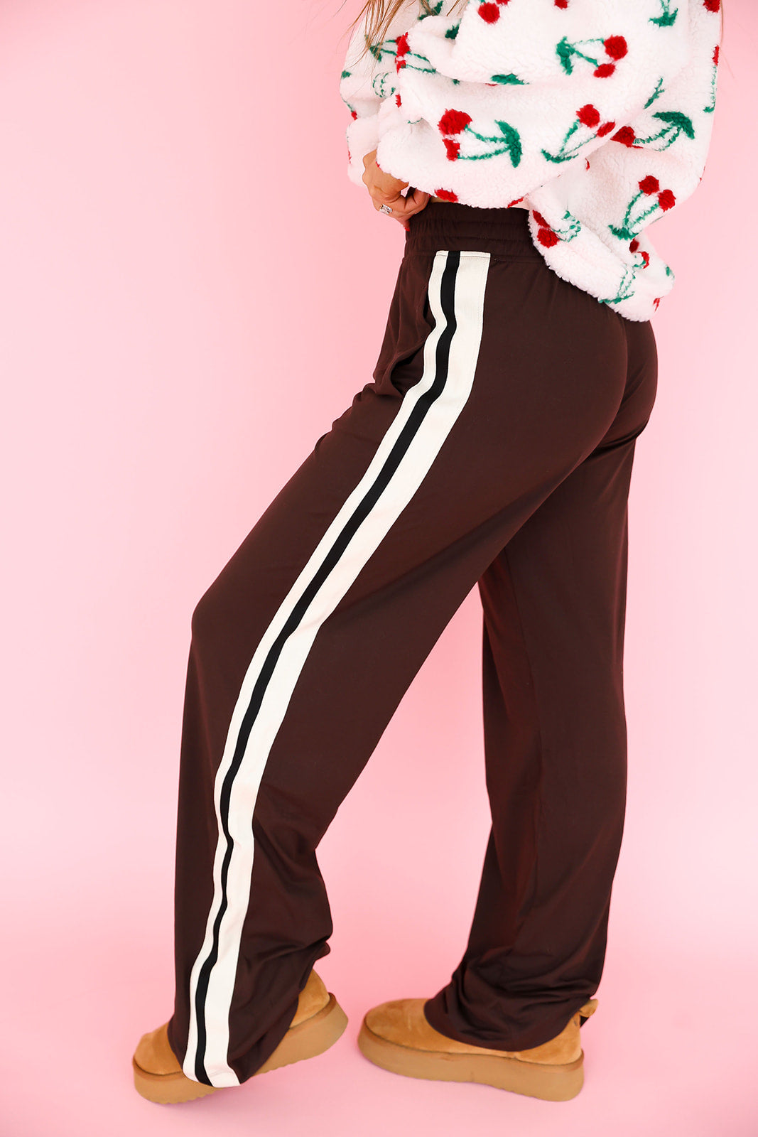 On the Move Side Stripe Pant – Brown