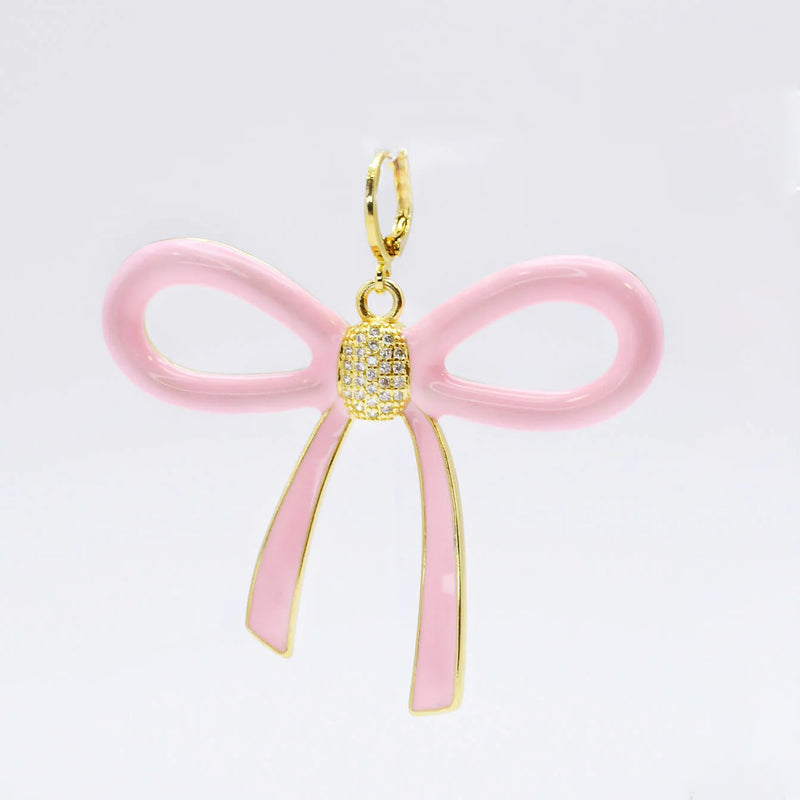 Oversized Bow Charm-Pink