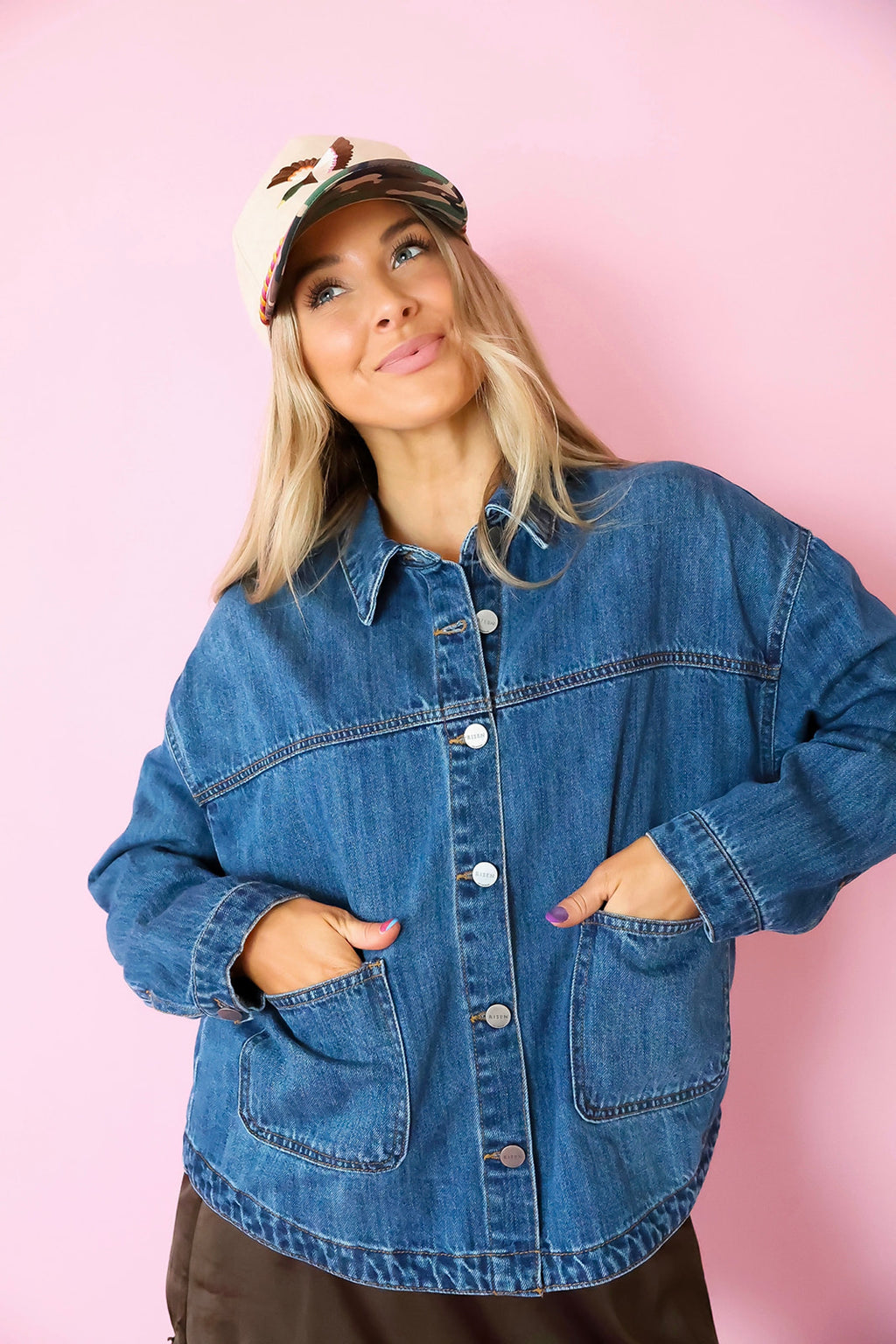 Part Of The Plan Denim Jacket- Dark Denim