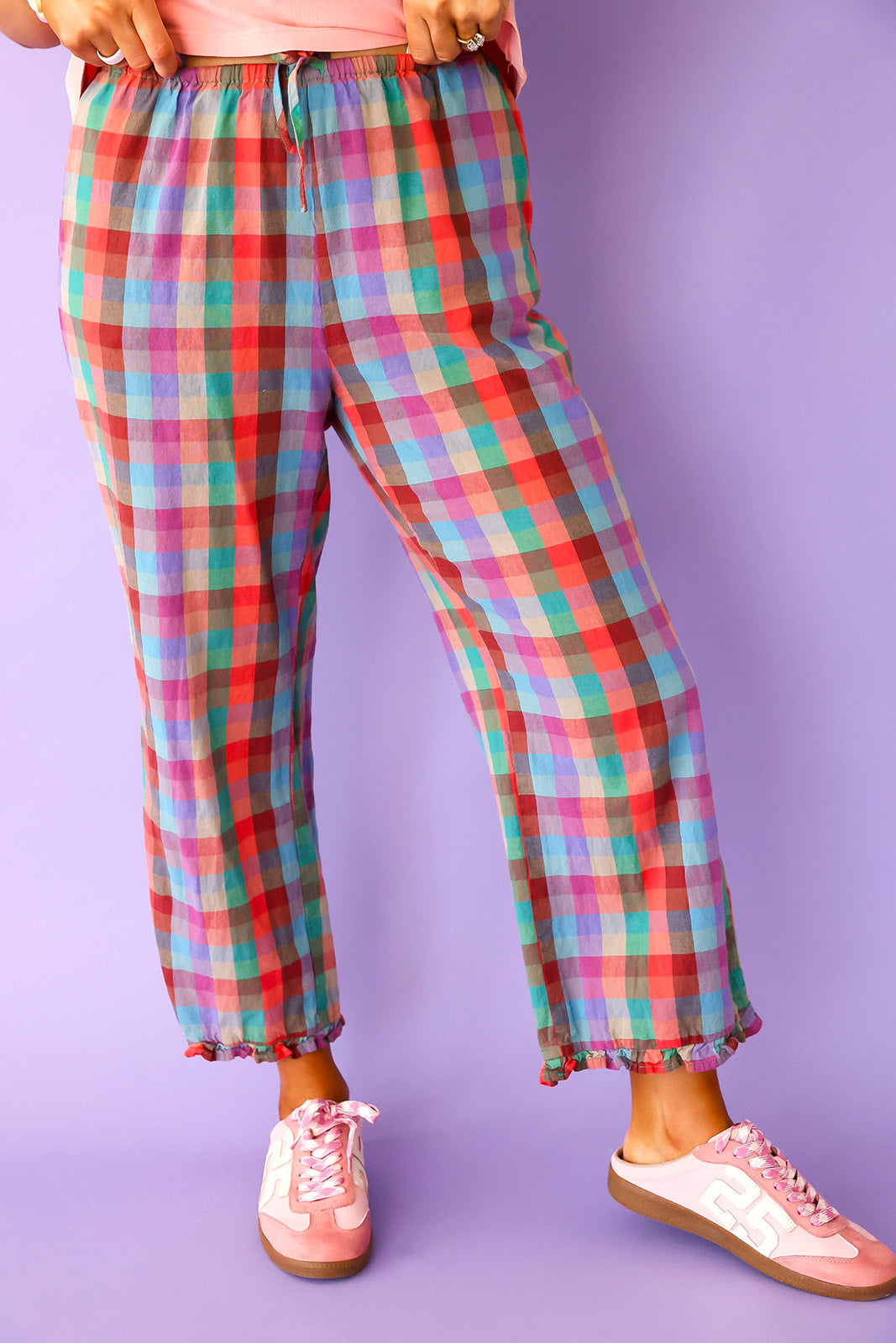 Patchwork Party Plaid Pants Restock