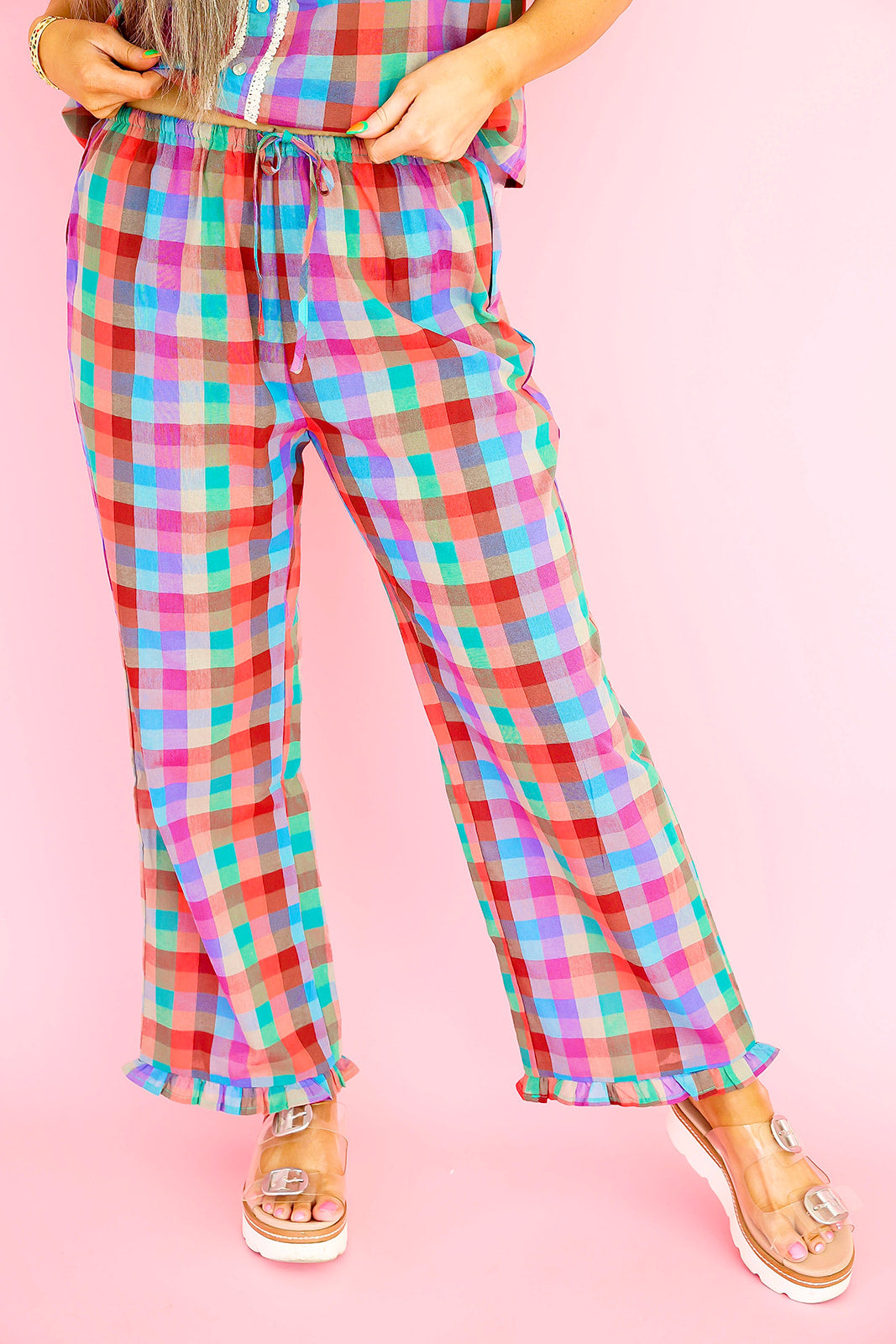 Patchwork Party Plaid Pants