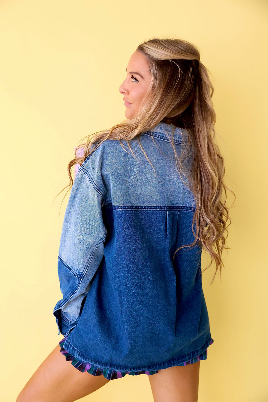Patchwork Plans Denim Jacket