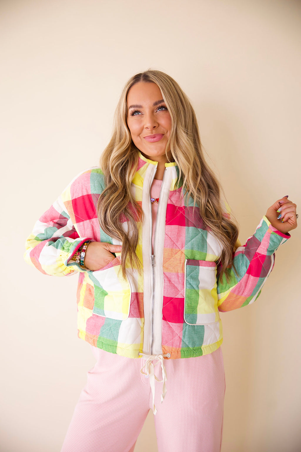 Pattern Play Quilted Jacket