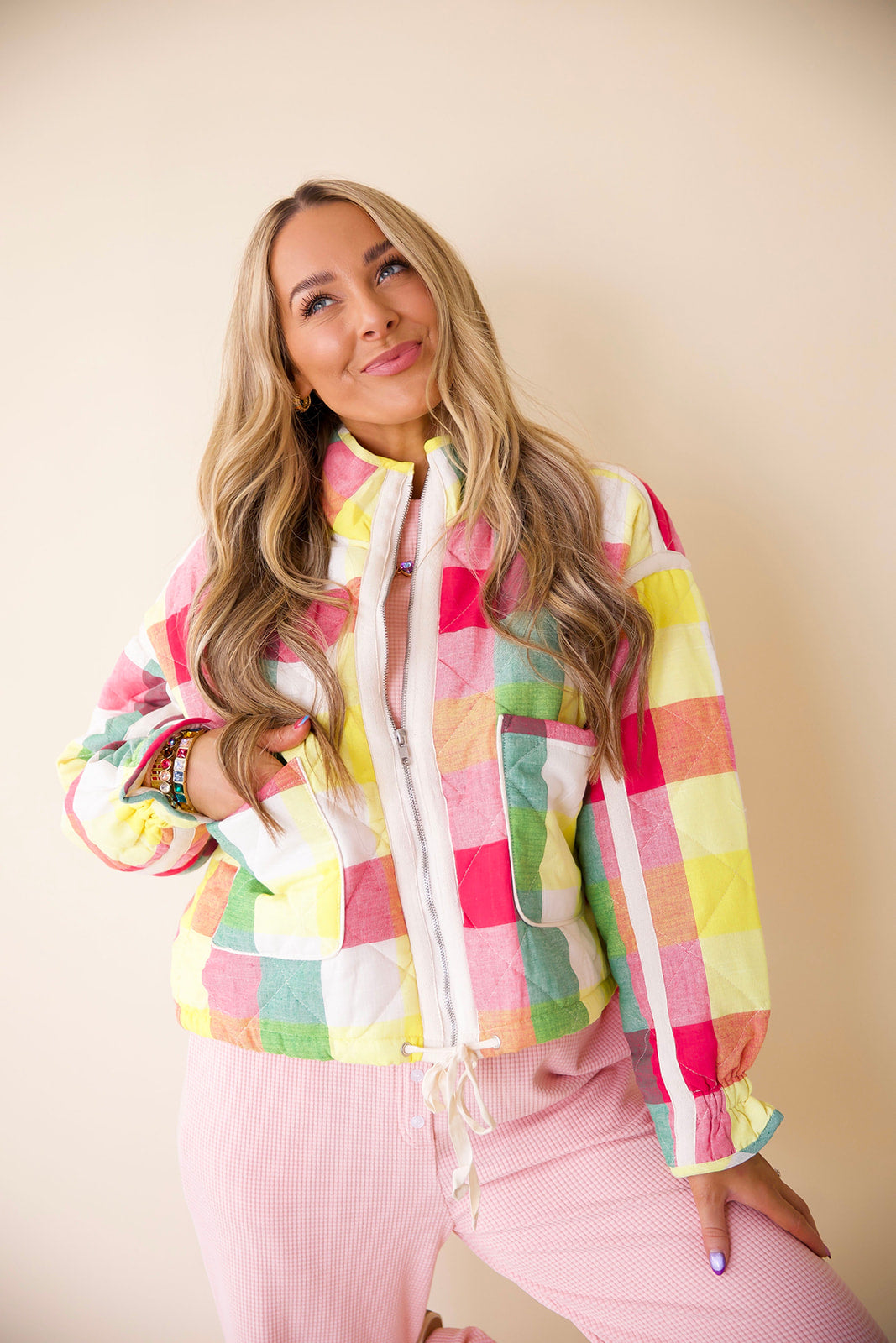 Pattern Play Quilted Jacket