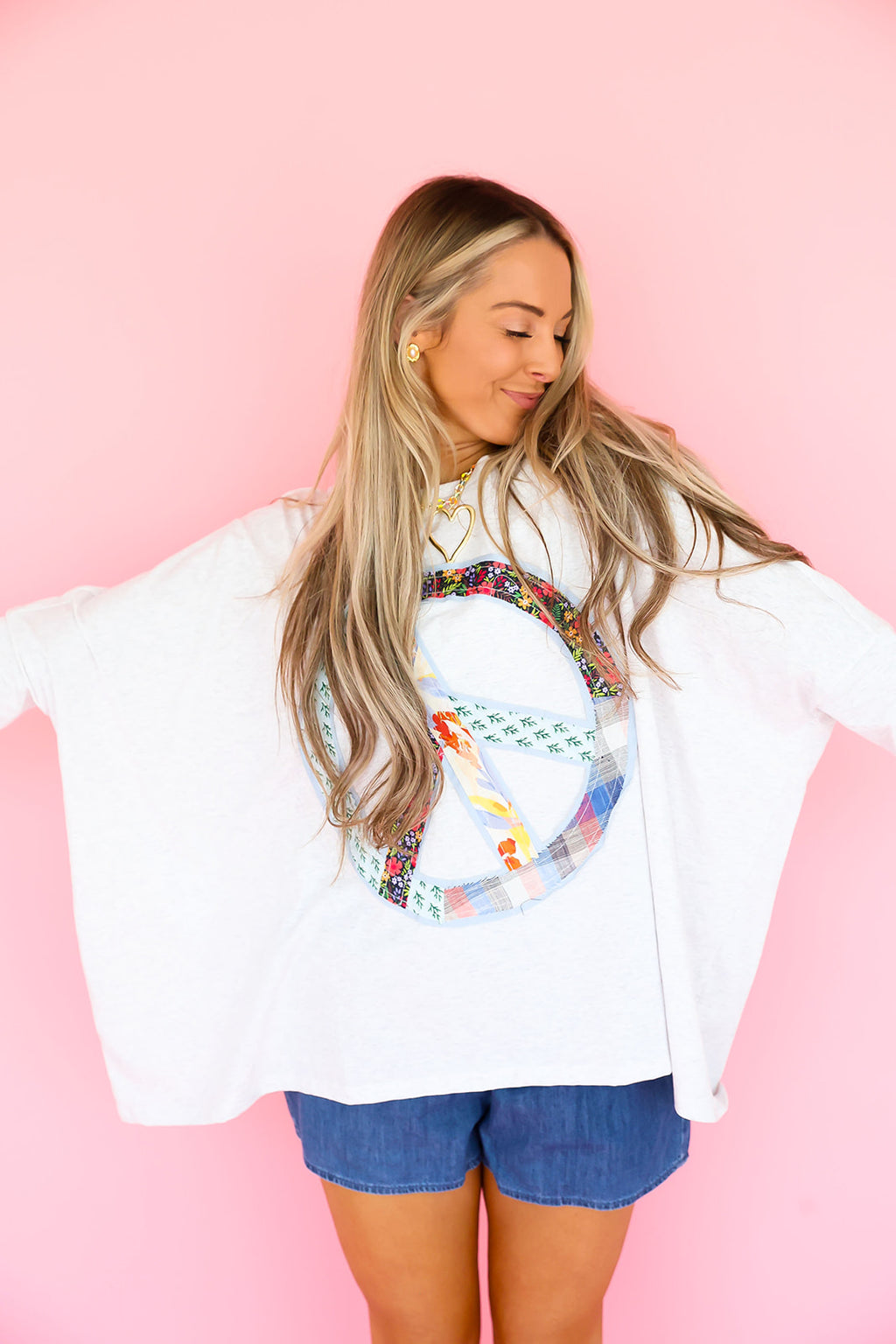 Peace Out Patchwork Tee