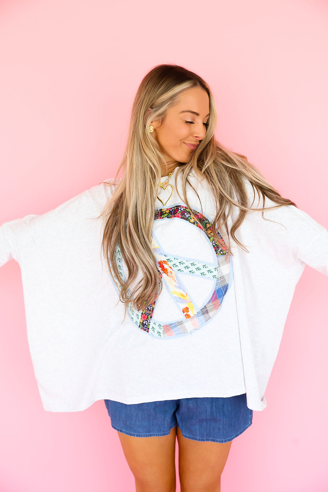 Peace Out Patchwork Tee