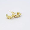 Pearl Crystal Gold Hoops