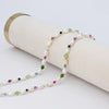 Multi Stone Pearl Necklace