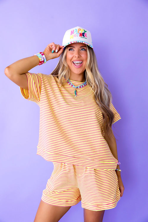 Pep In Your Step Set- Yellow/Pink