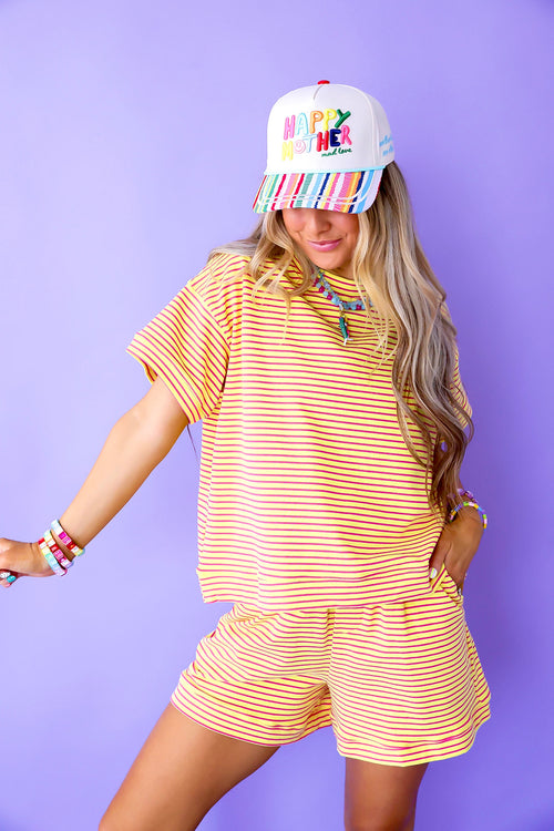 Pep In Your Step Set- Yellow/Pink