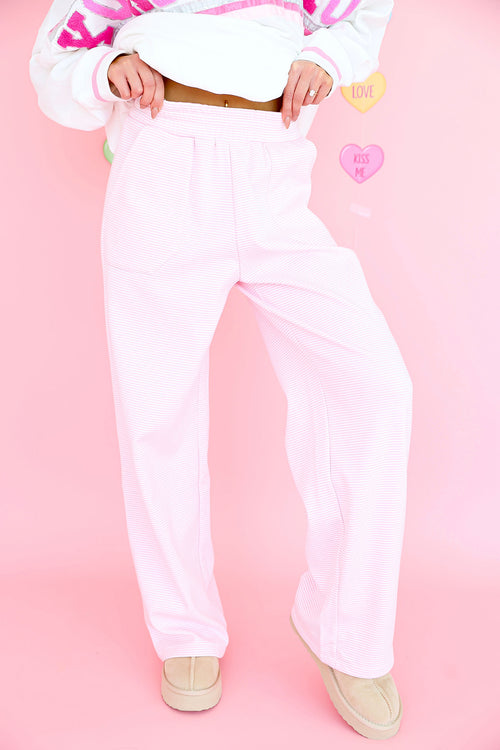 Pink Cloud Striped Pant
