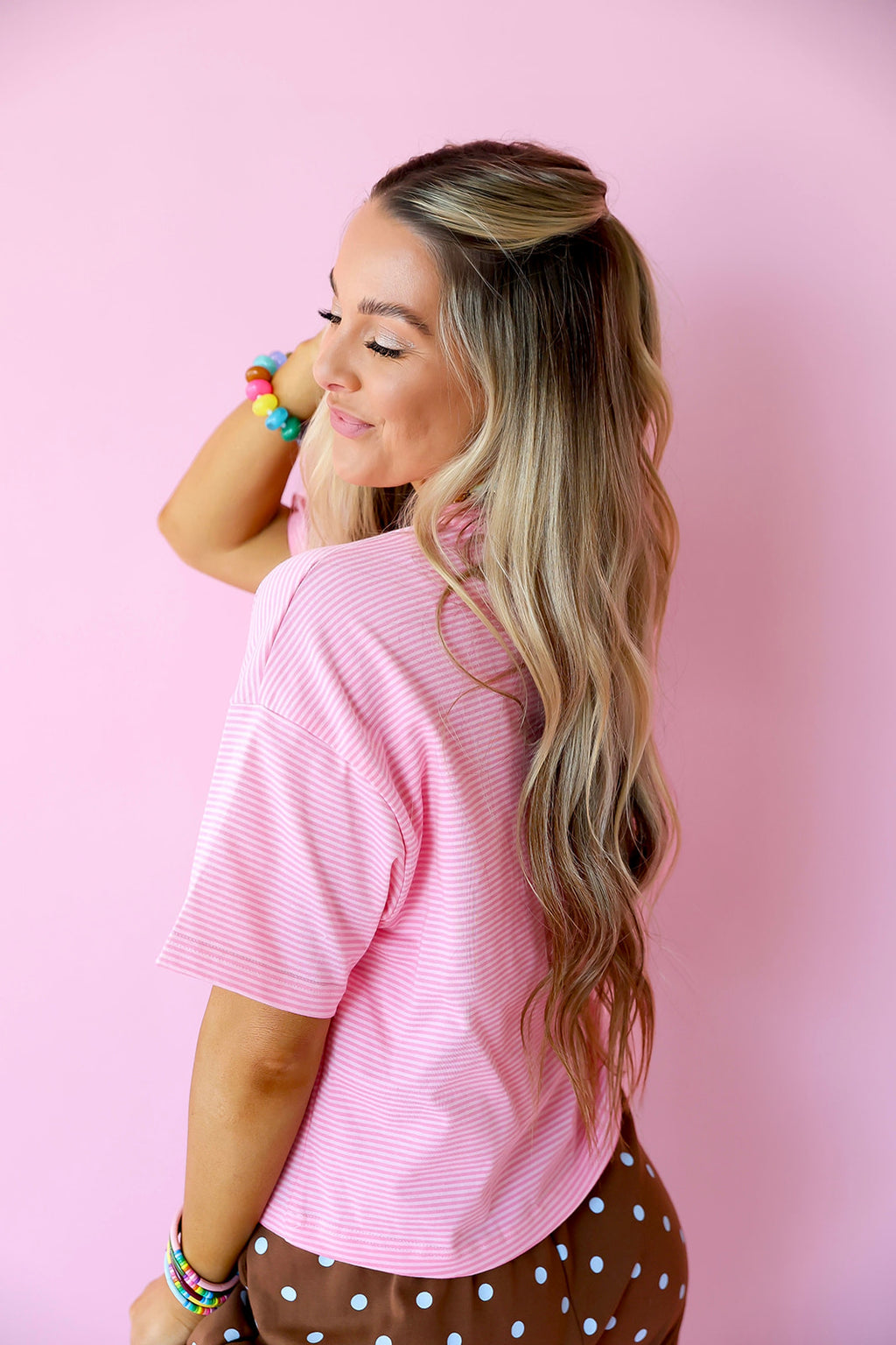 Pink On Repeat Stripe Top