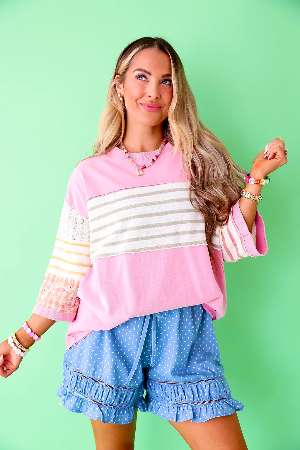 Pink Patchwork Tee
