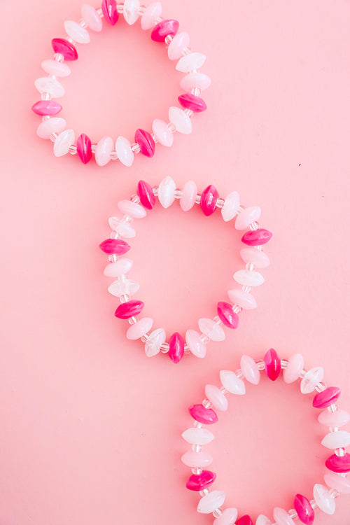 Pink Pop Beaded Bracelet