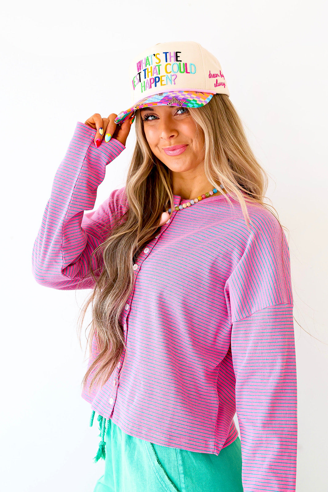Pink Punch Ribbed Cardi