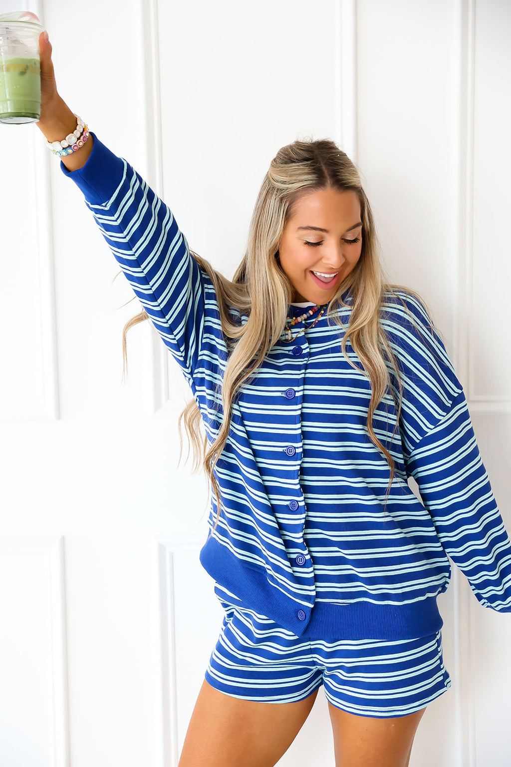 Plans Pending Stripe Set – Blue/Mint