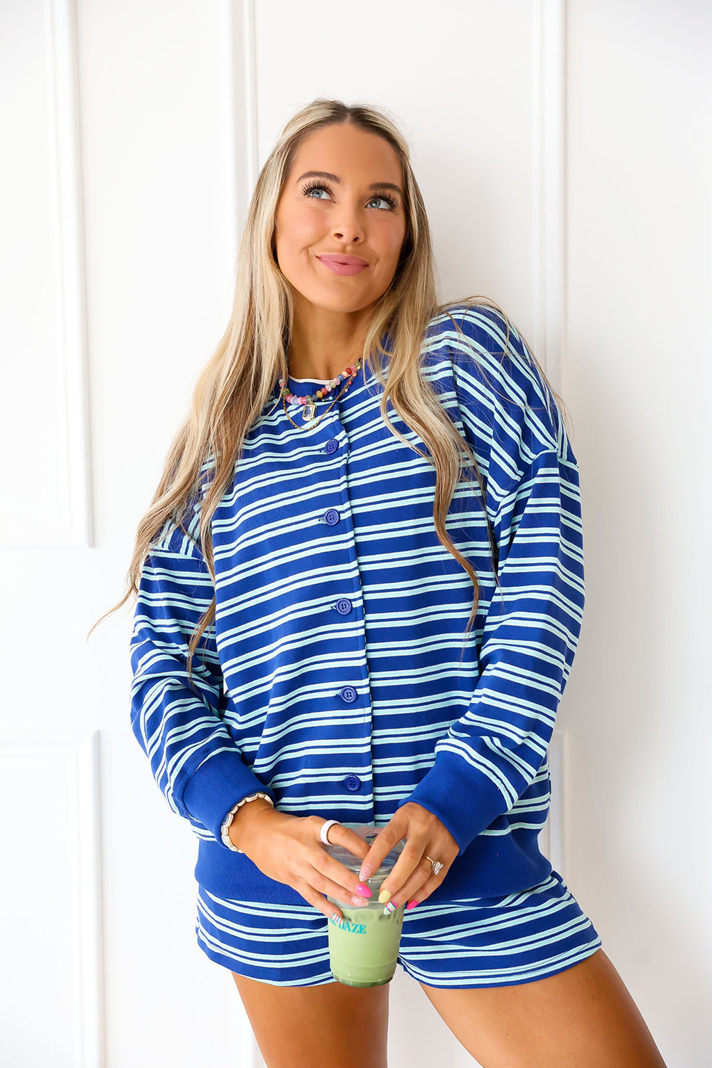 Plans Pending Stripe Set – Blue/Mint
