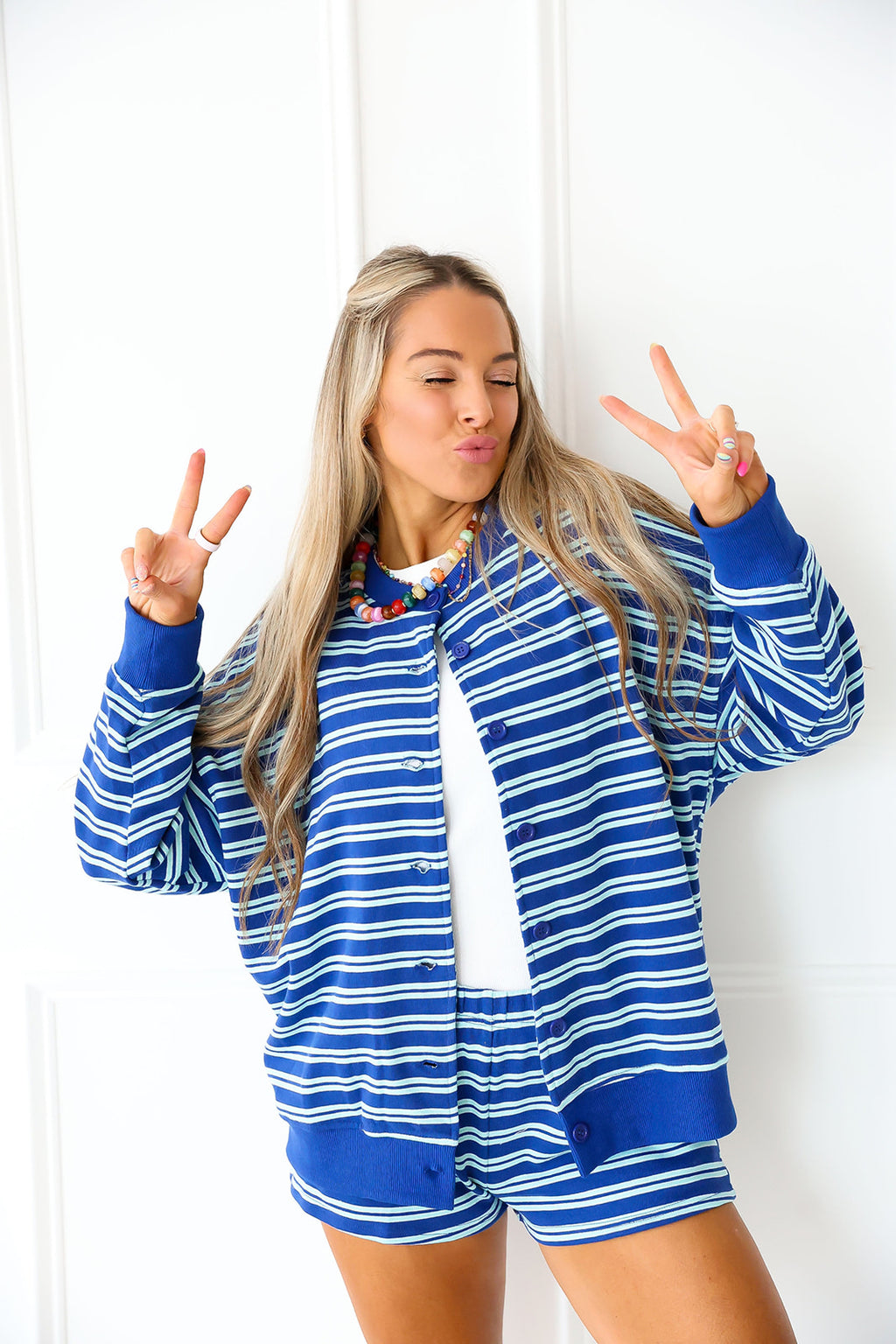 Plans Pending Stripe Set – Blue/Mint