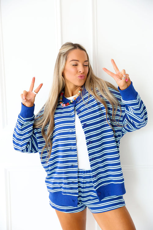Plans Pending Stripe Set – Blue/Mint