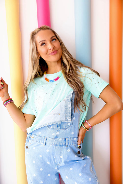Confetti Sprinkle Top - Mint