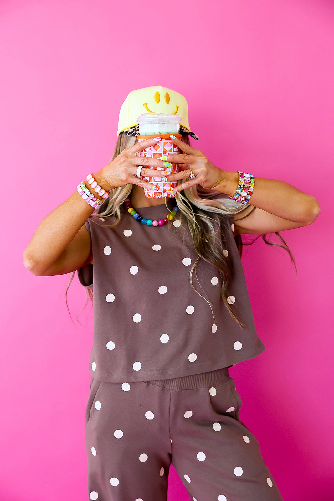 Meet Me There Set – Mocha Polka Dot