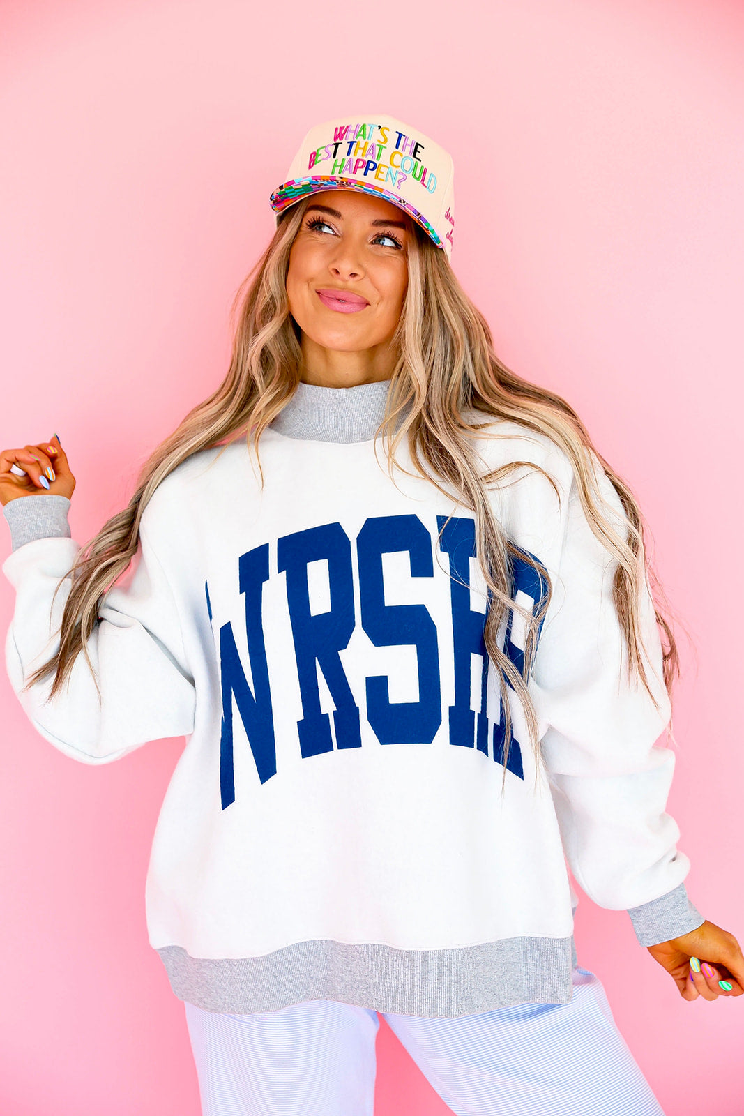 Polka Dot/WRSHP Reversible Mockneck