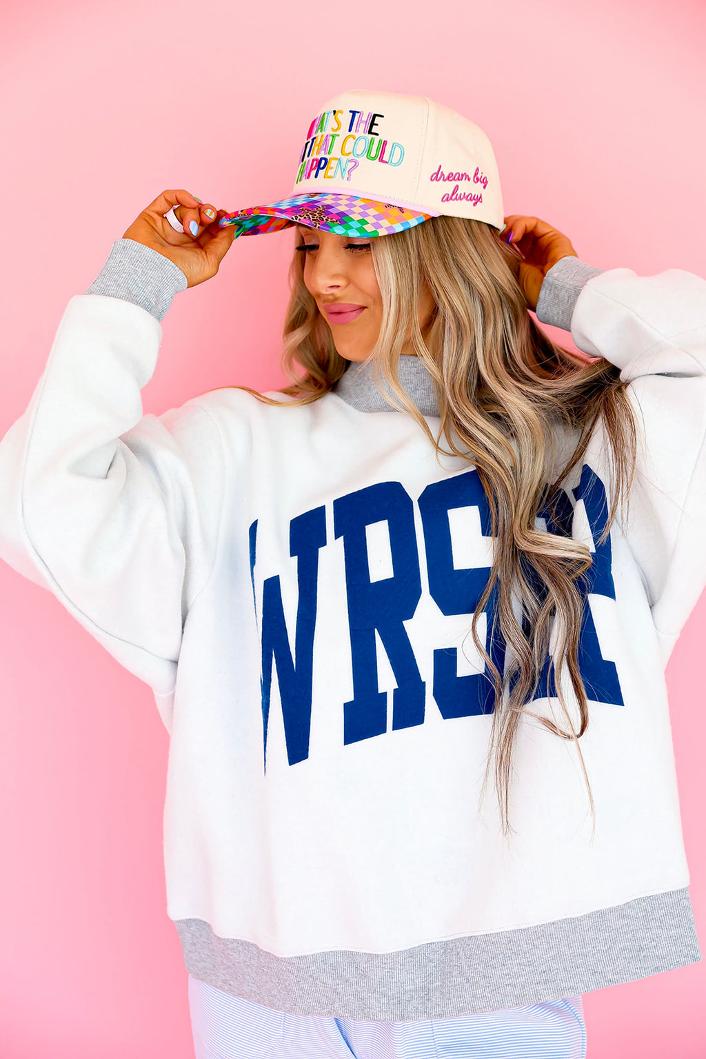 Polka Dot/WRSHP Reversible Mockneck