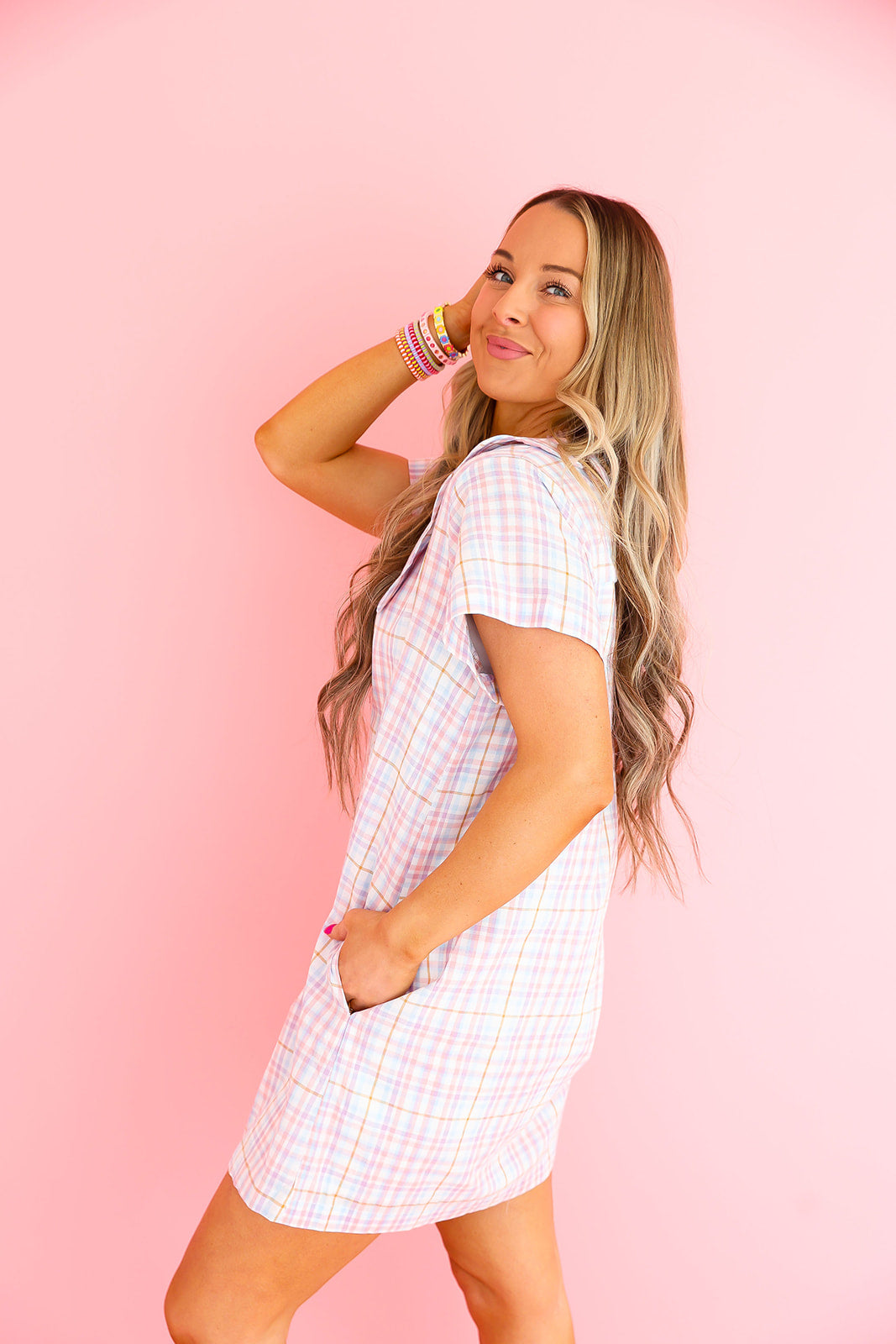 Pretty Please Plaid Dress