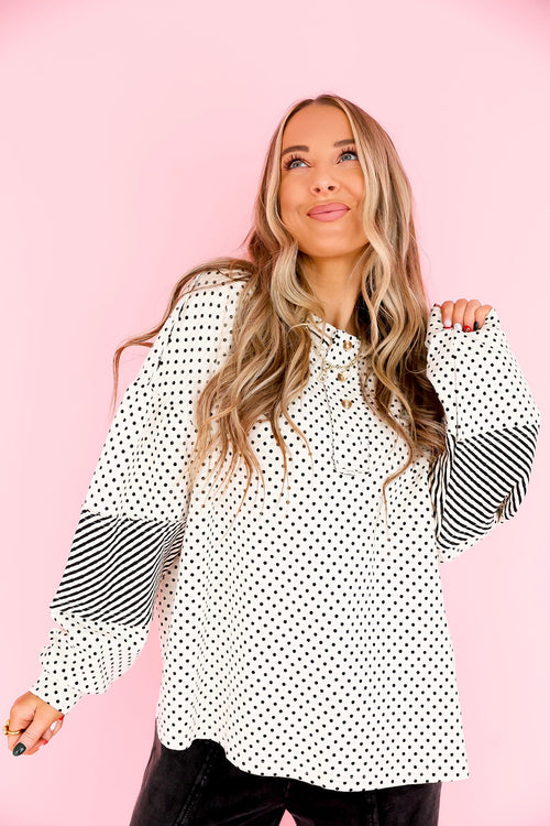 Print Party Pullover – Cream