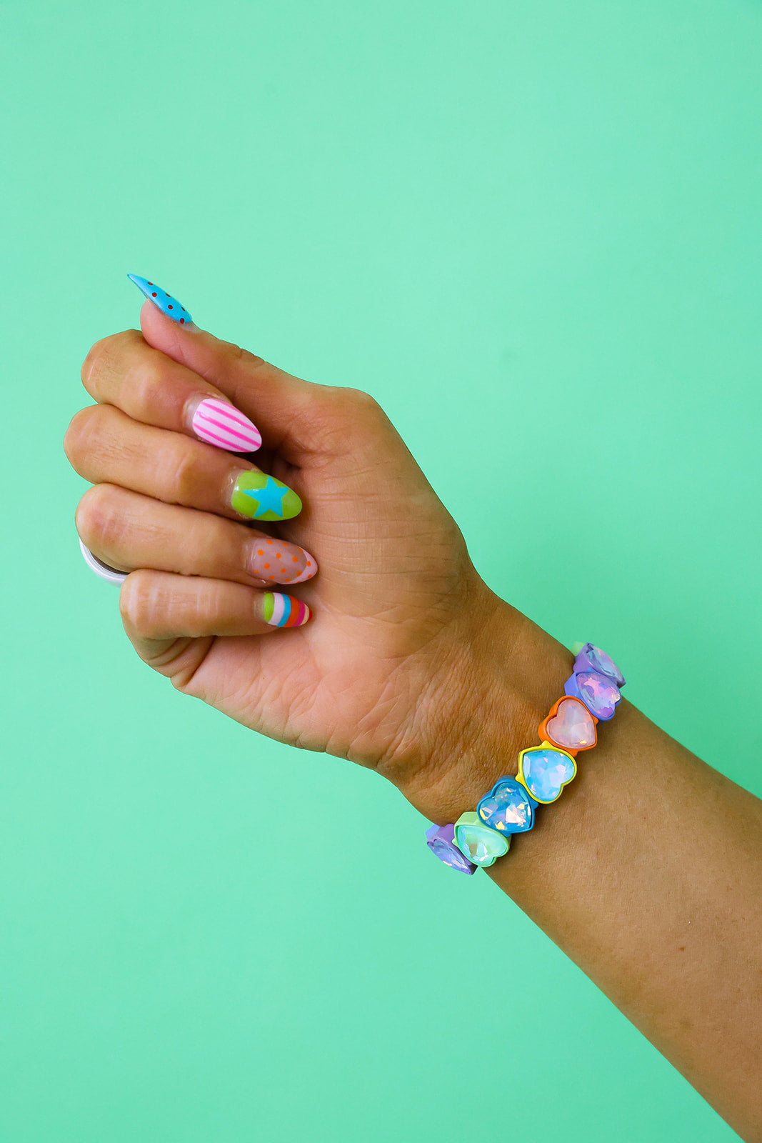 Rainbow Hearts Bracelet