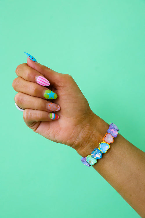 Rainbow Hearts Bracelet