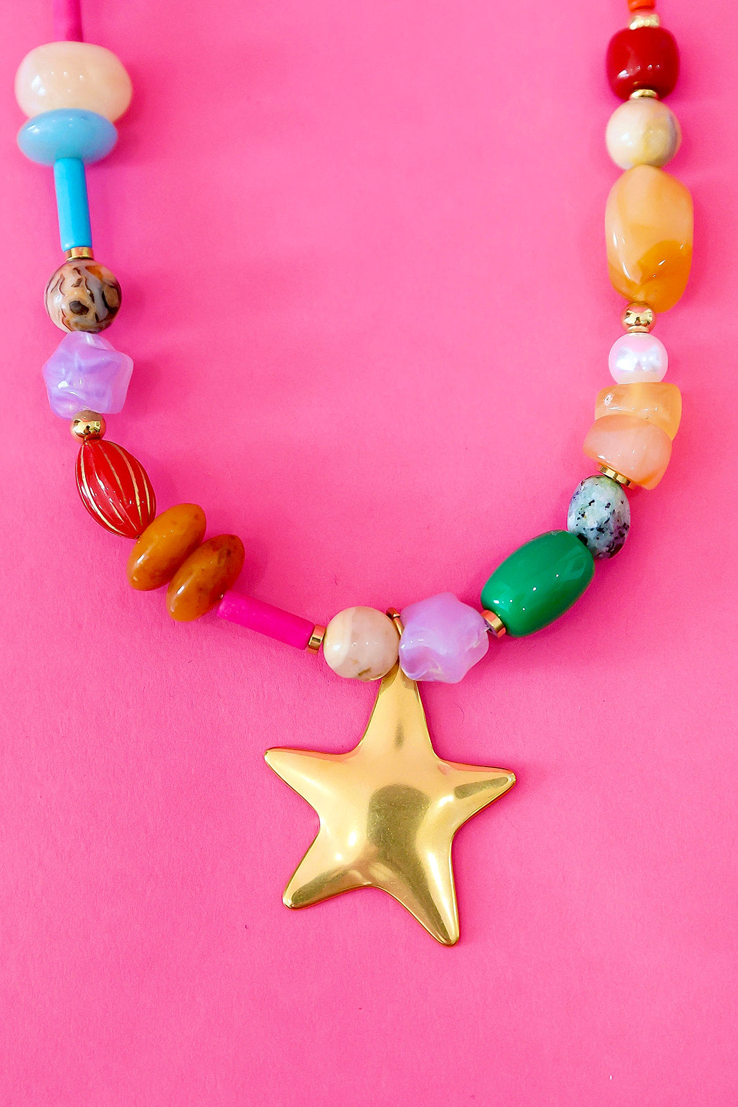Rainbow Starburst Necklace