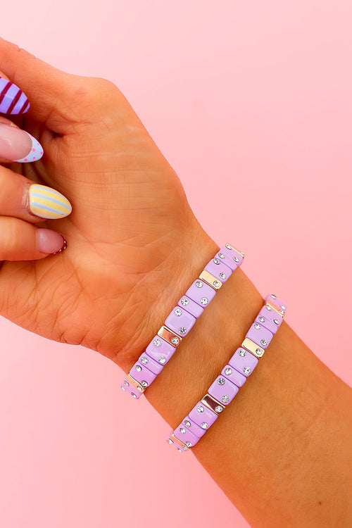 Roll The Dice Bracelet - Lavender