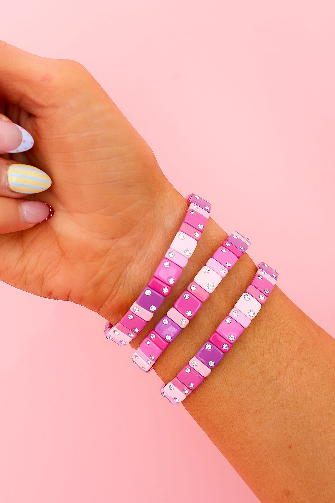 Roll The Dice Bracelet - Pink