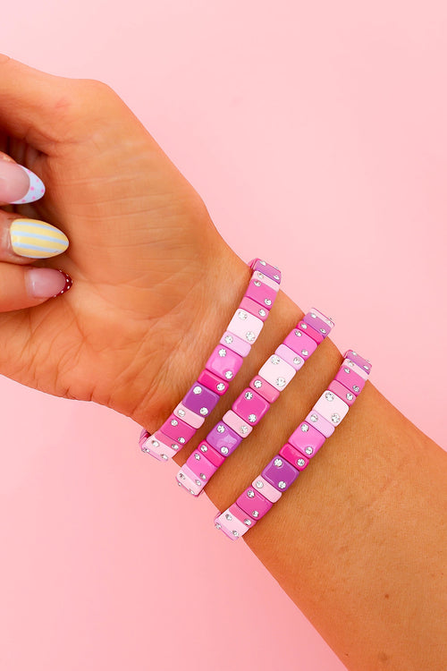 Roll The Dice Bracelet - Pink